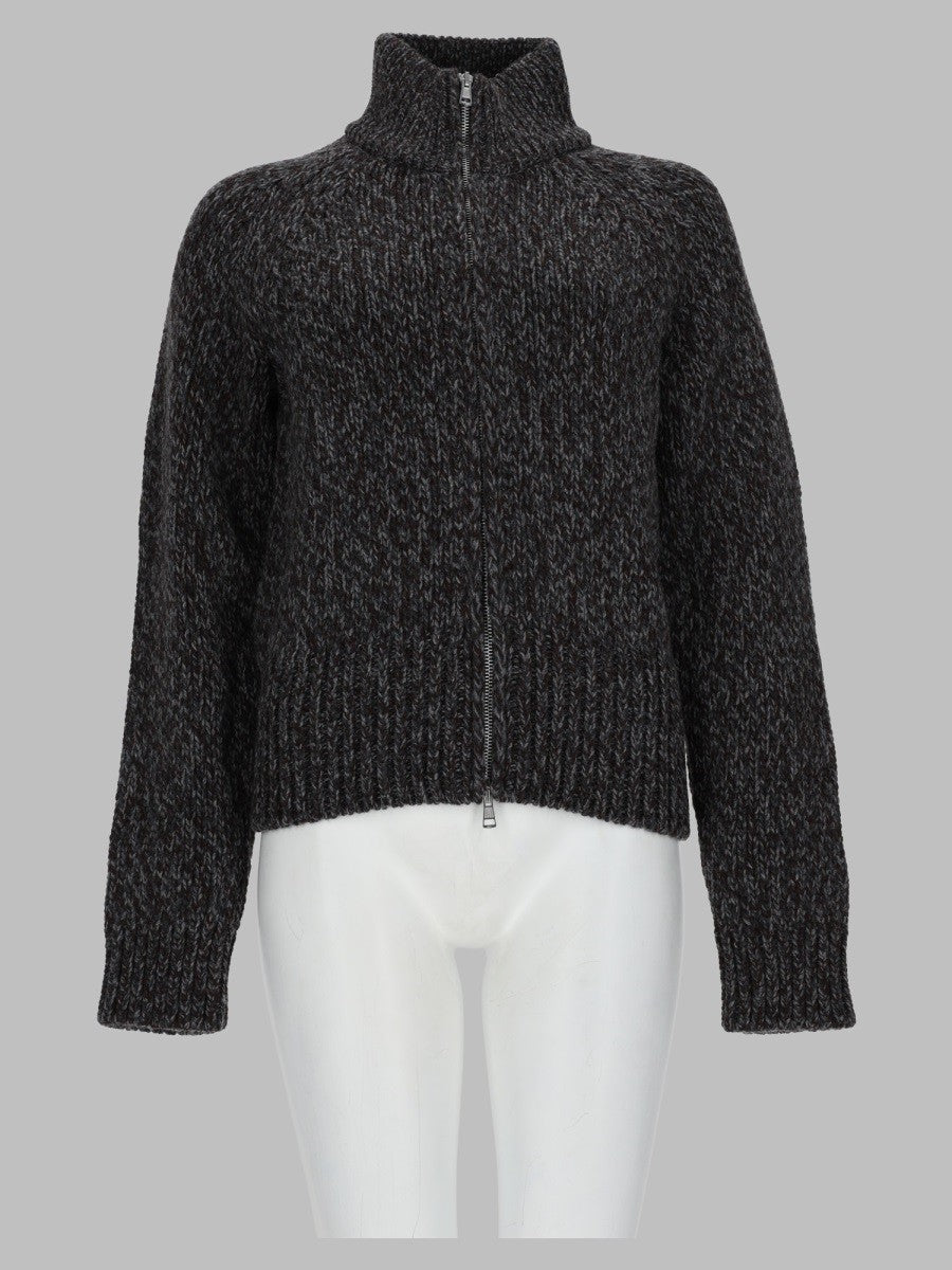 Cardigan In Lana Con Zip