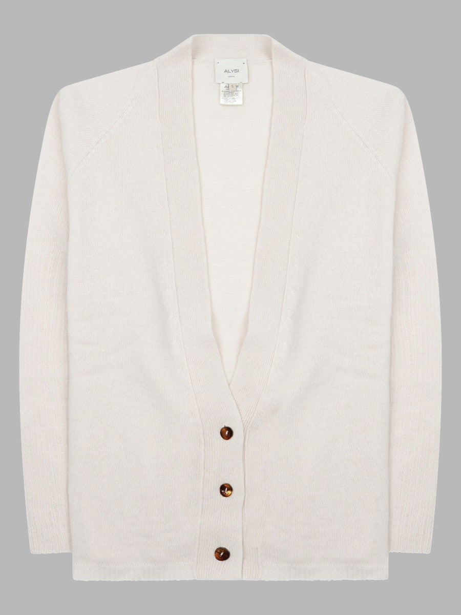 Cardigan In Lana Merino e Cashmere