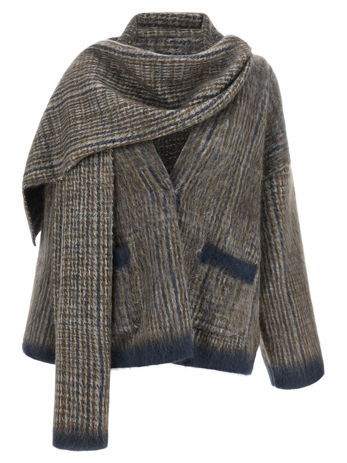 Cardigan with scarf