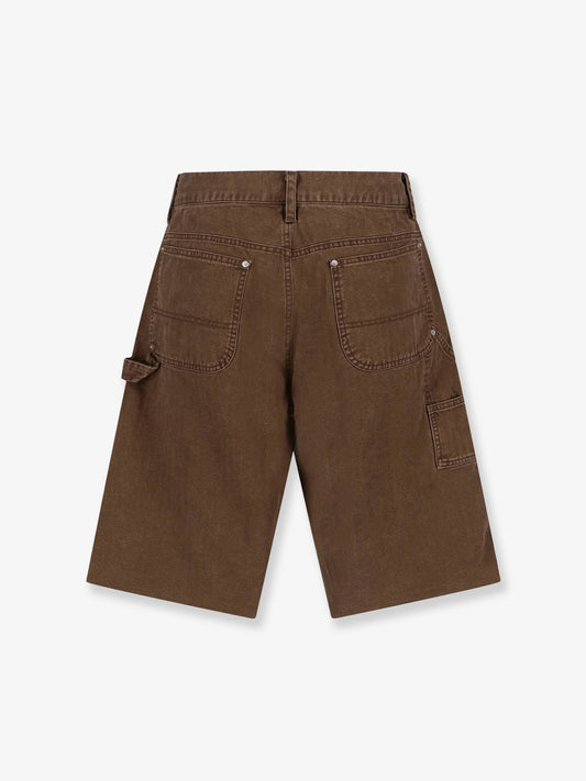 Cargo cotton bermuda shorts with distressed effect