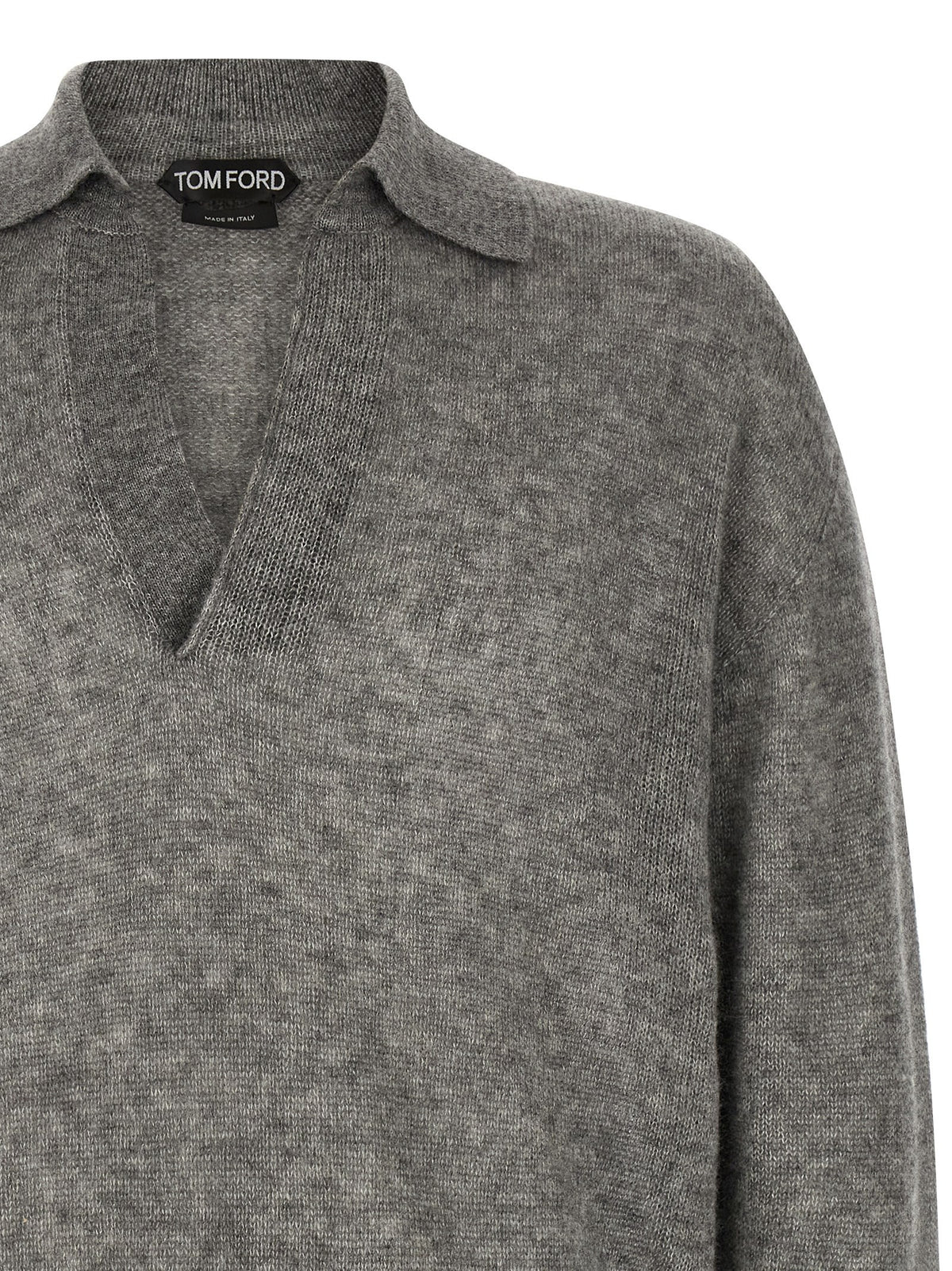 Cashmere and silk polo shirt