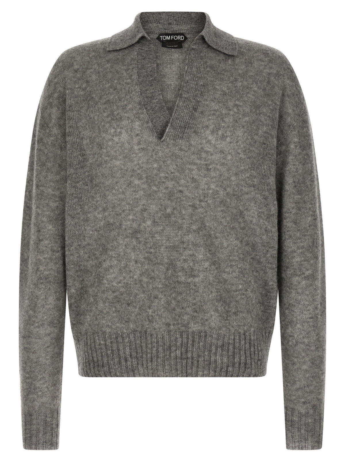 Cashmere and silk polo shirt