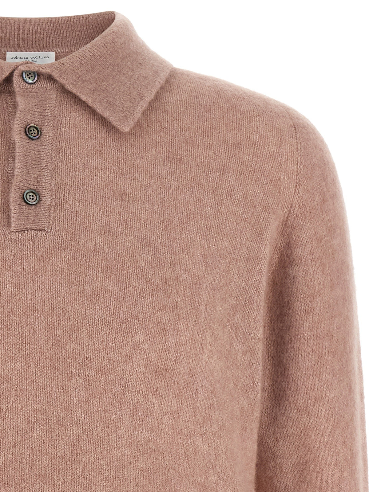 Cashmere and silk polo shirt