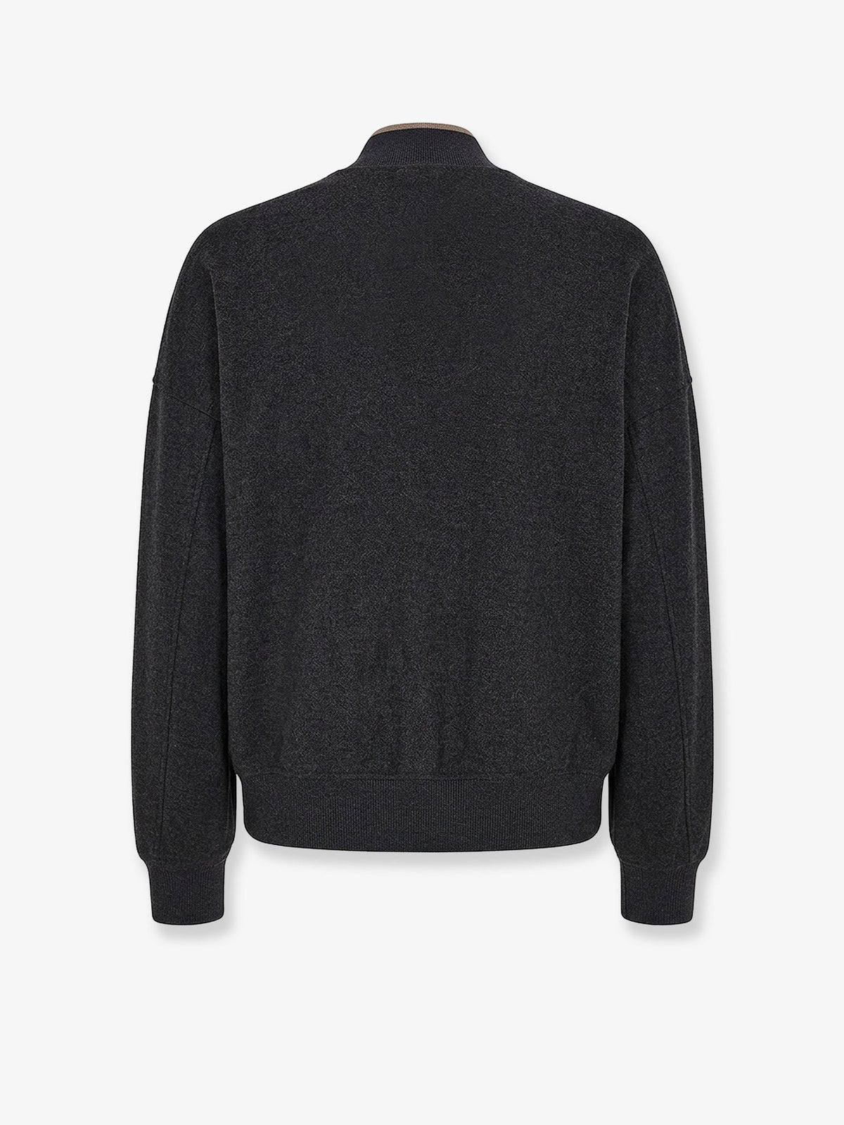 Cashmere interlock bomber jacket with logo