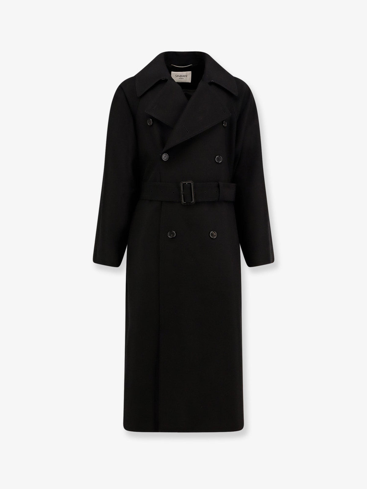 Certified wool coat with belt