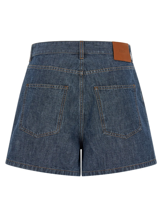 Chambray Denim Shorts