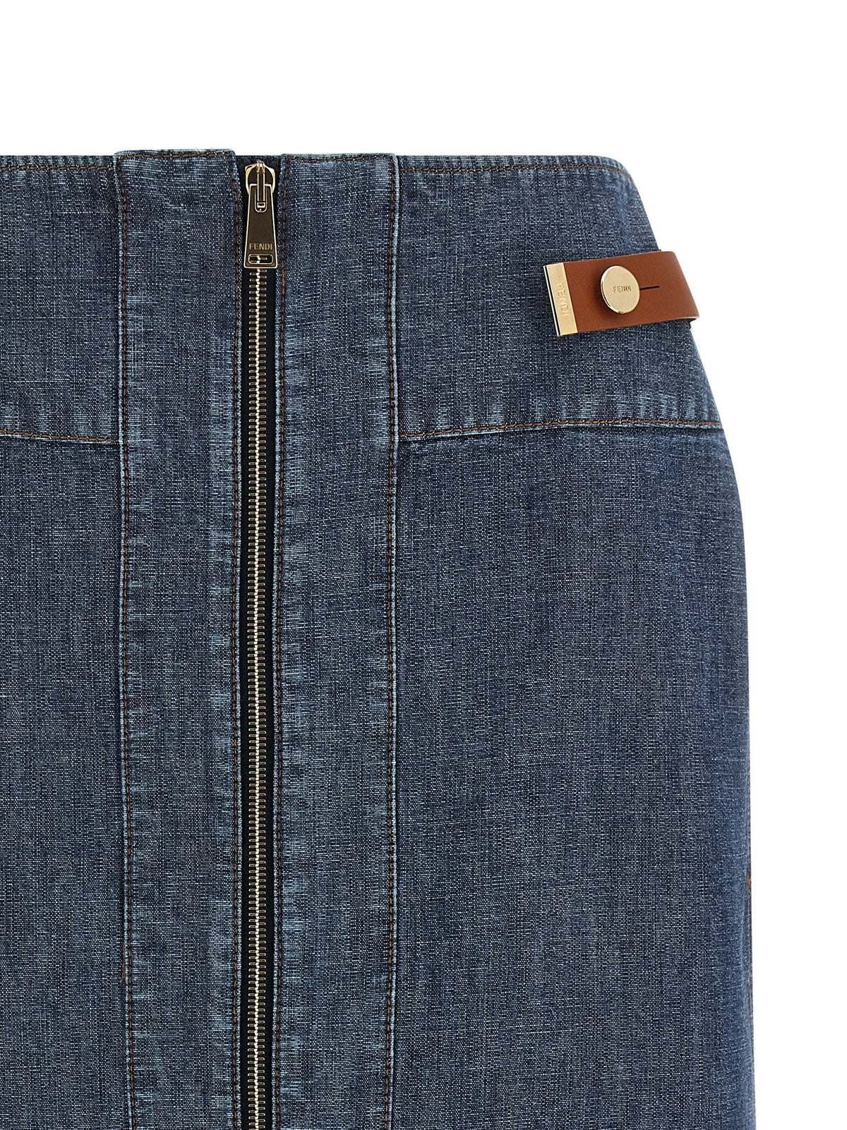 Chambray denim skirt