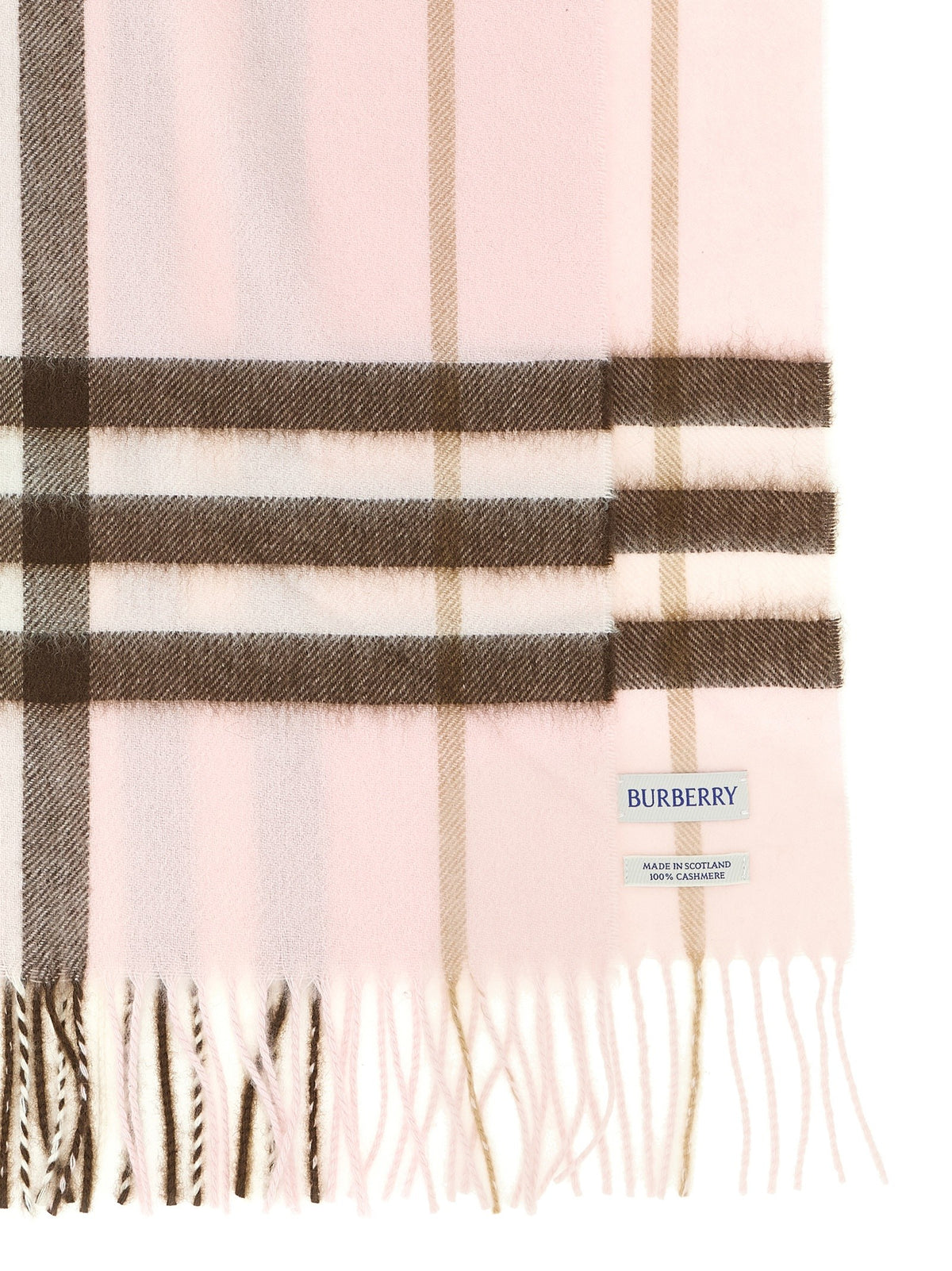 Check cashmere scarf