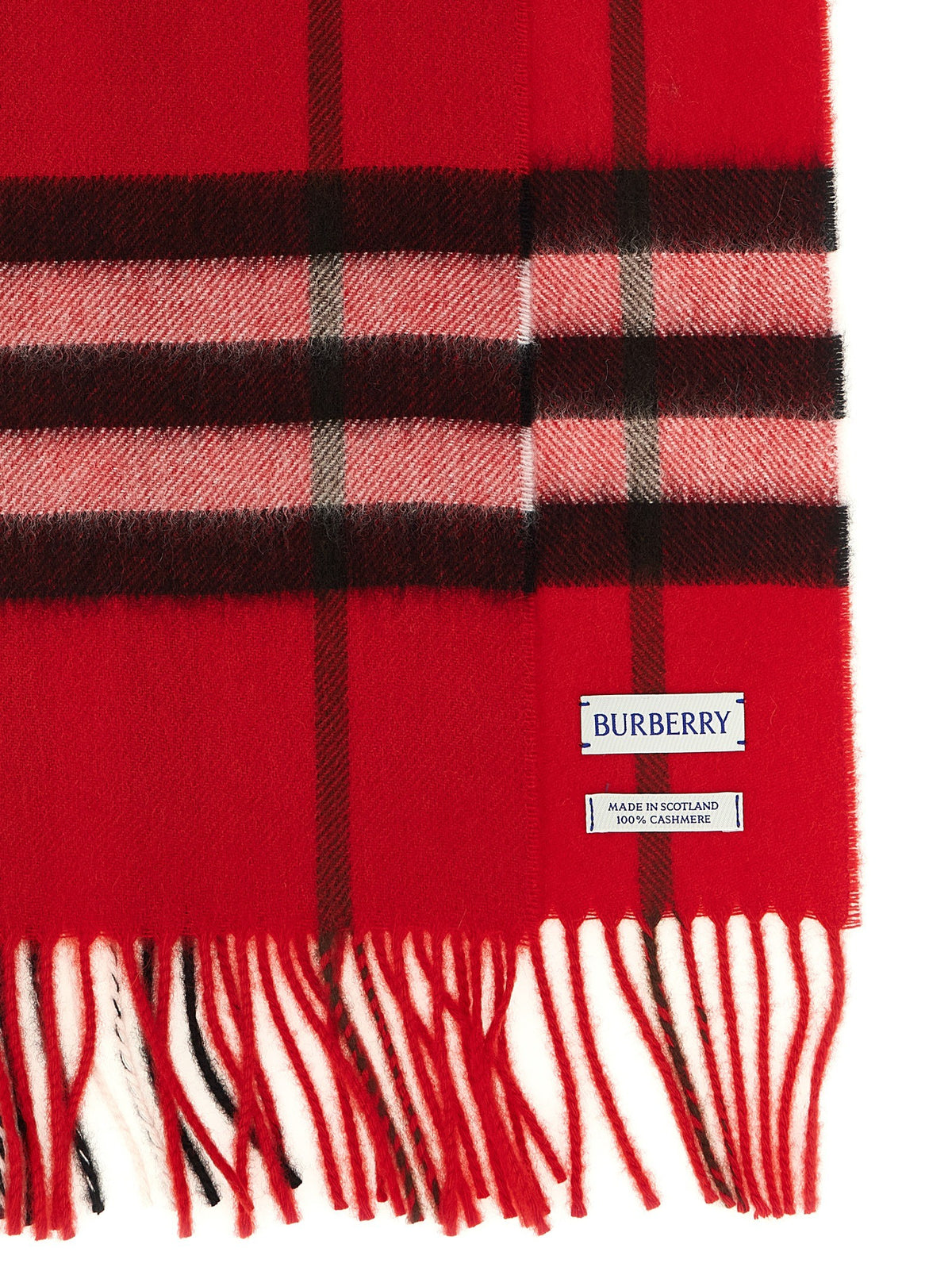Check cashmere scarf