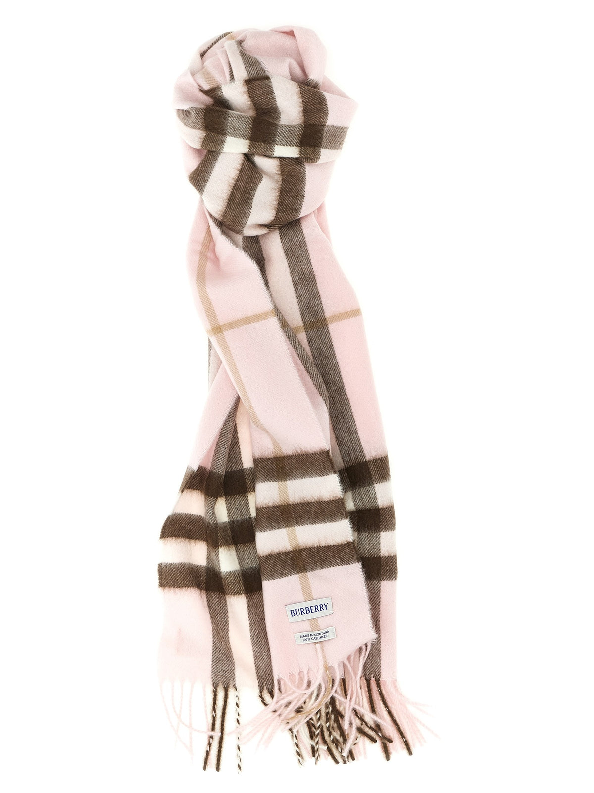 Check cashmere scarf