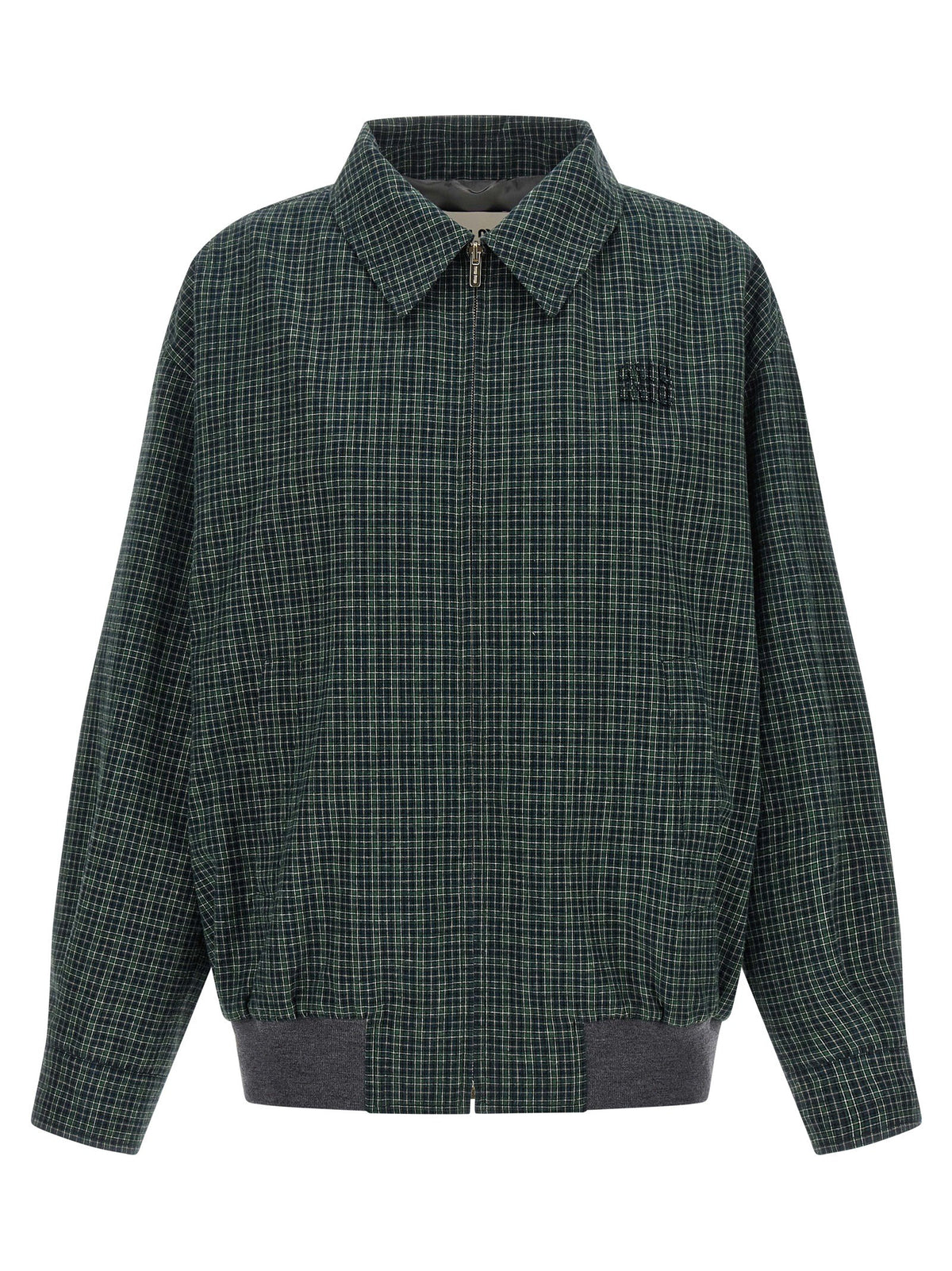 Check cotton blouson