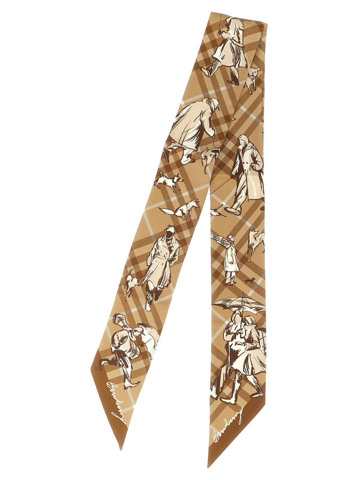 'Check Mates' thin scarf