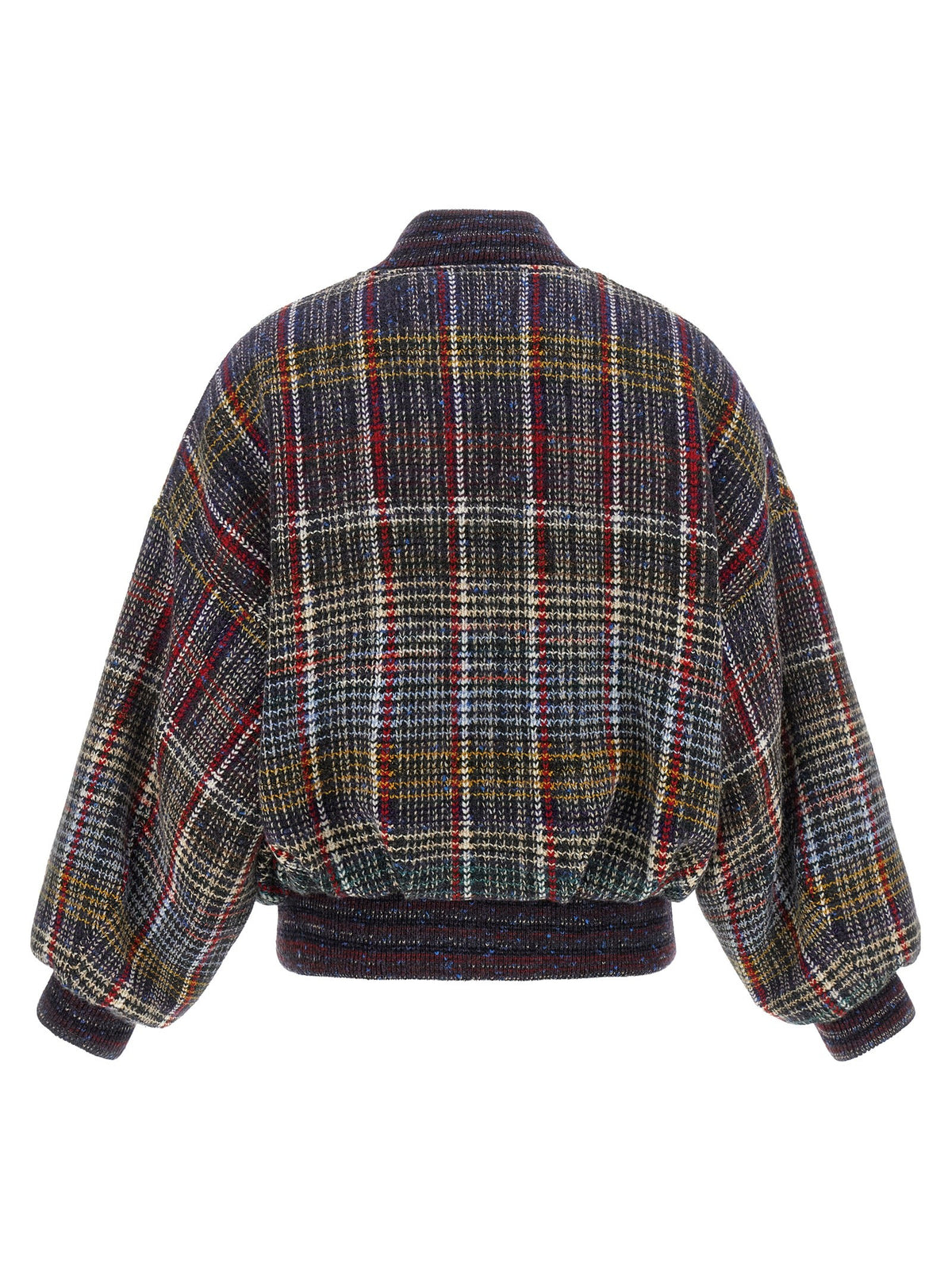 Check pattern bomber jacket