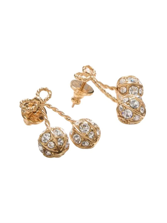 "CHERRYFIC" EARRINGS WITH RHINESTONES