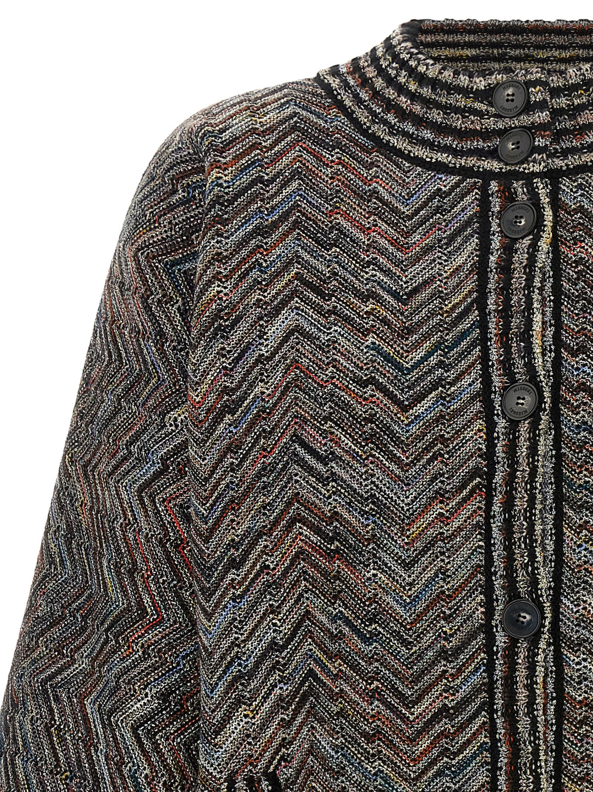 Chevron knit bomber jacket