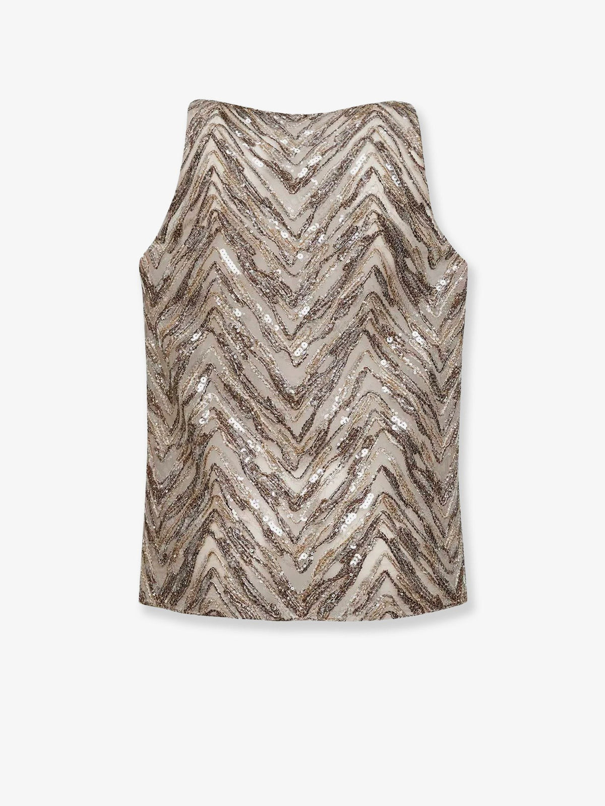 Chevron Sequin Top