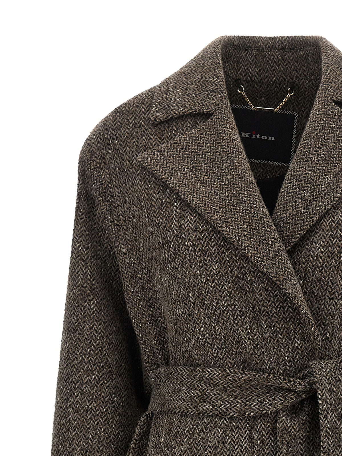 Chevron wool coat