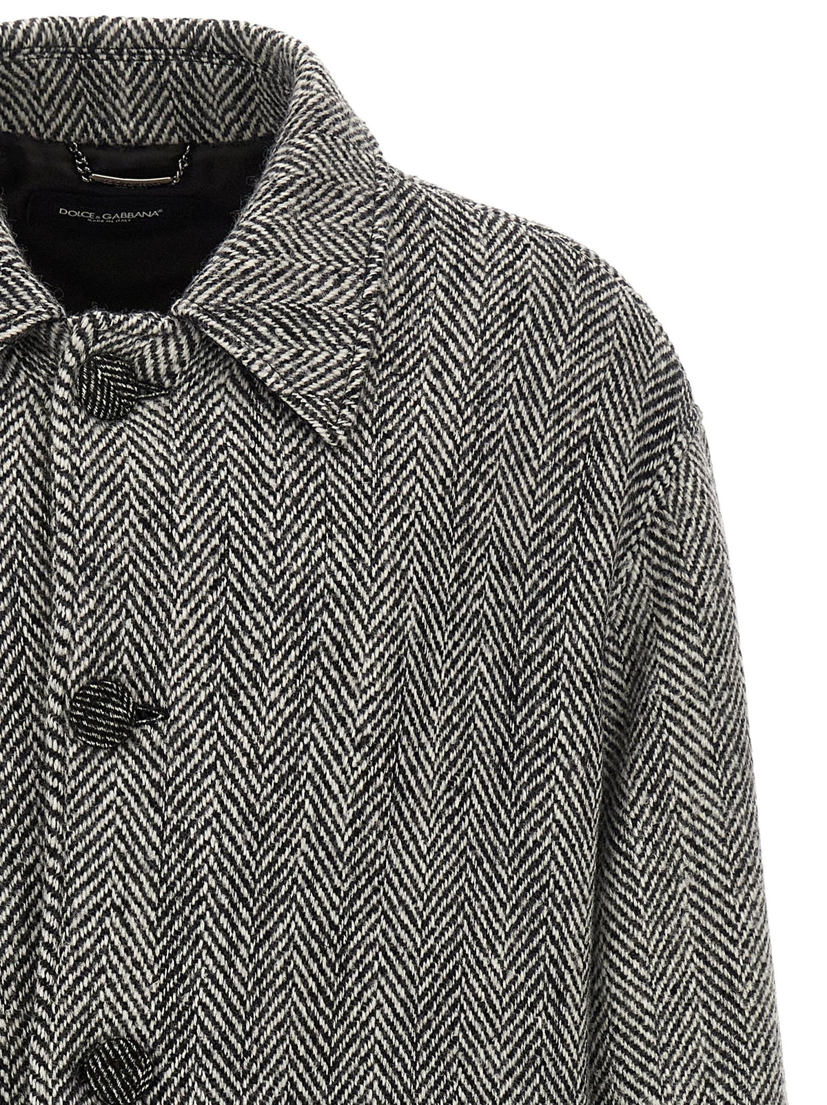 'Chevron' Wool coat