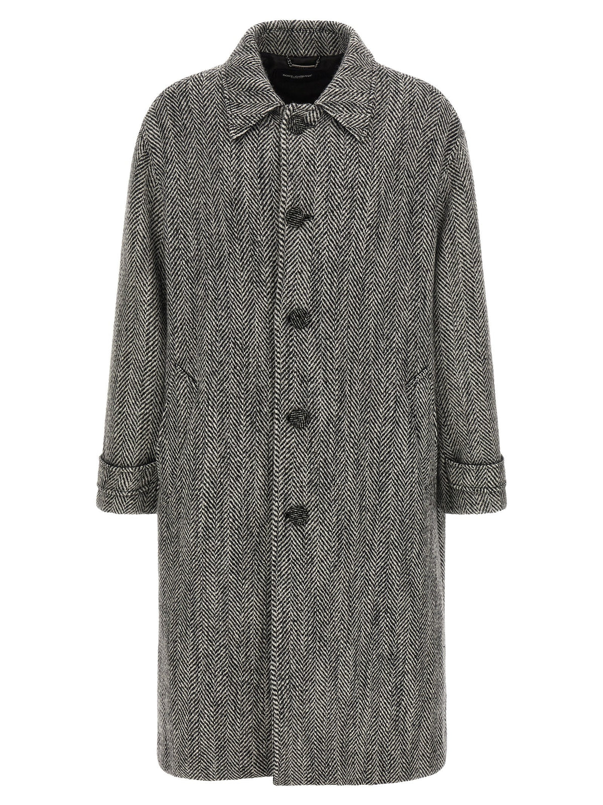 'Chevron' Wool coat