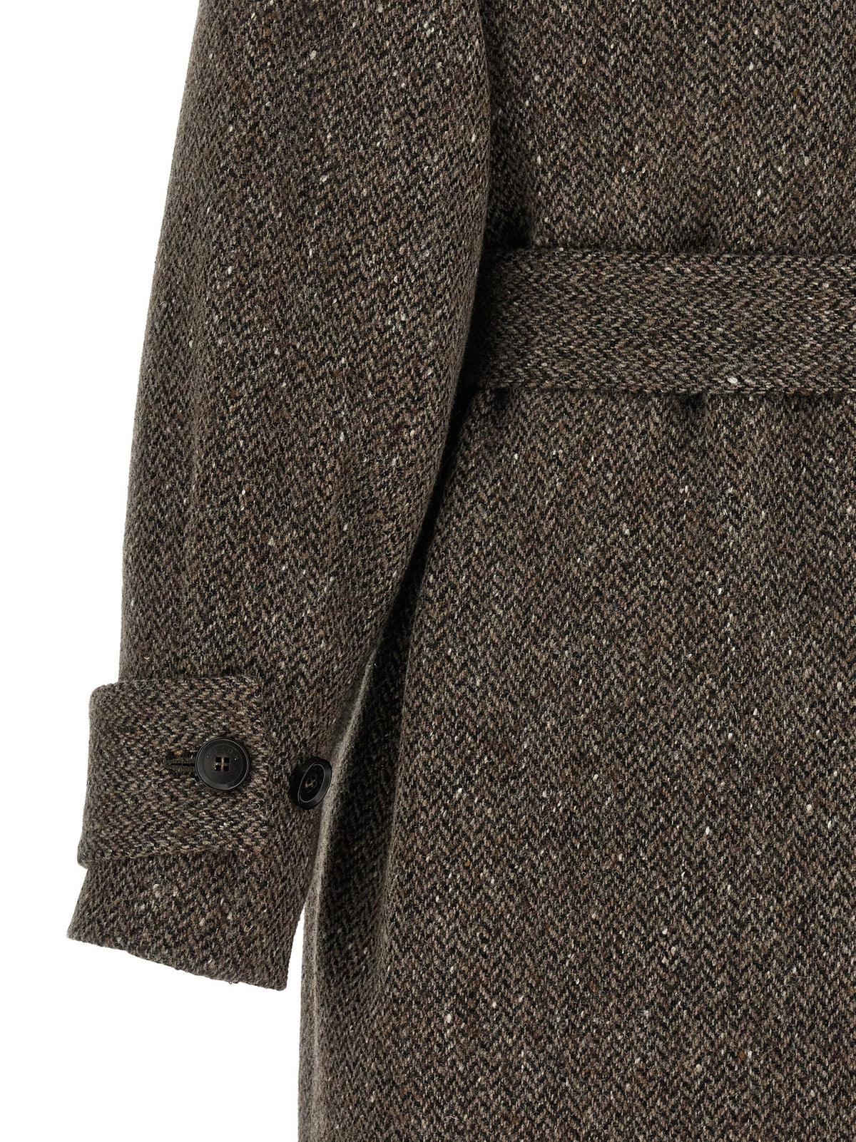 Chevron wool coat
