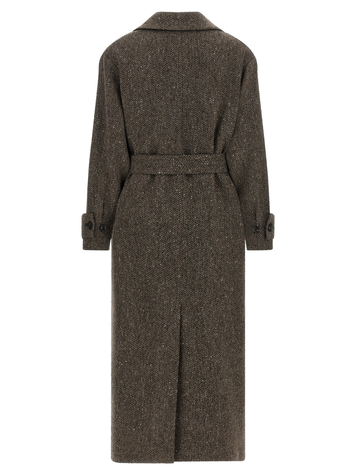 Chevron wool coat