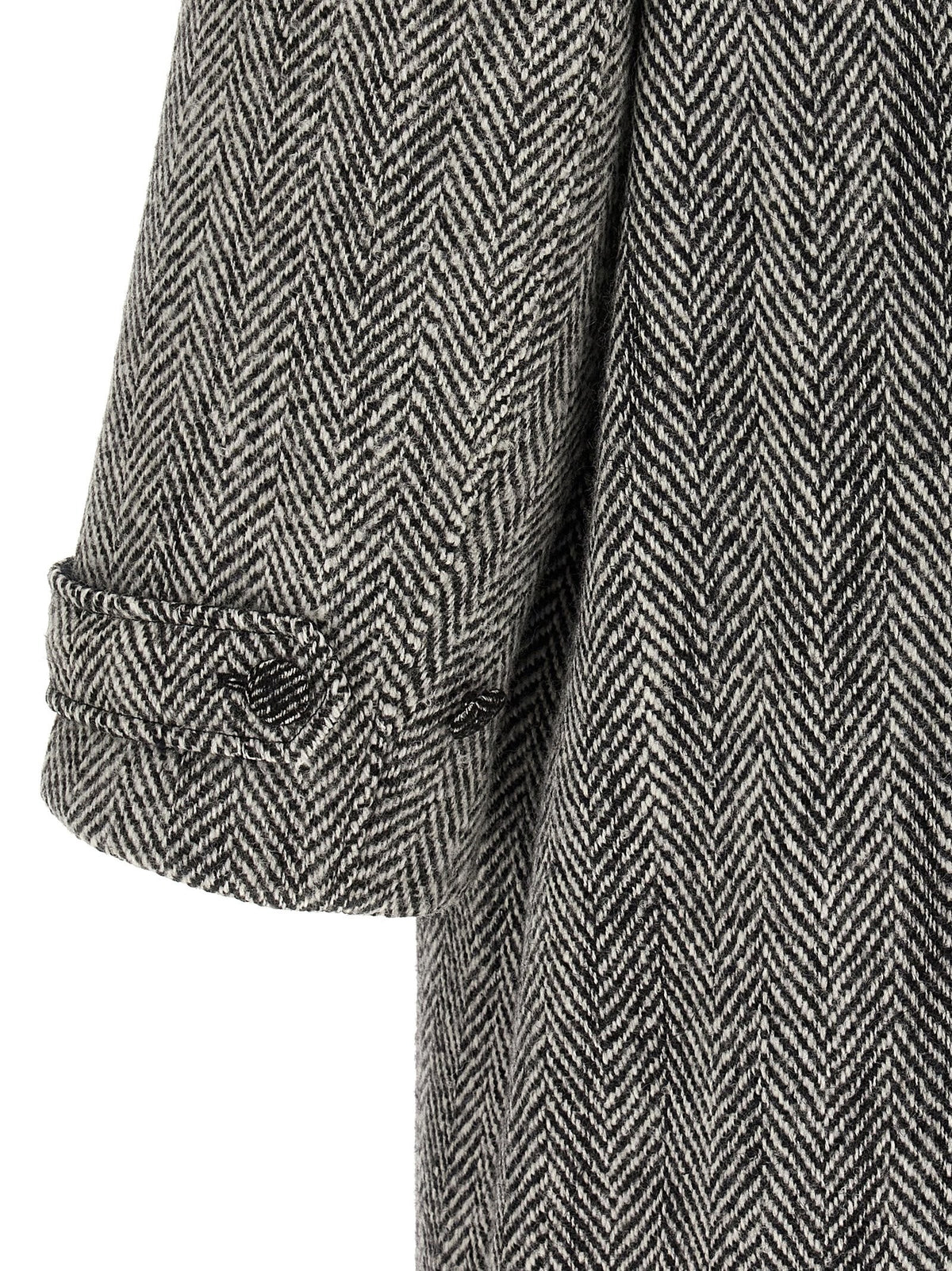 'Chevron' Wool coat