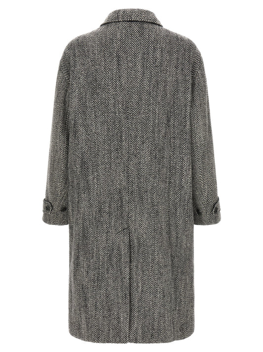 'Chevron' Wool coat