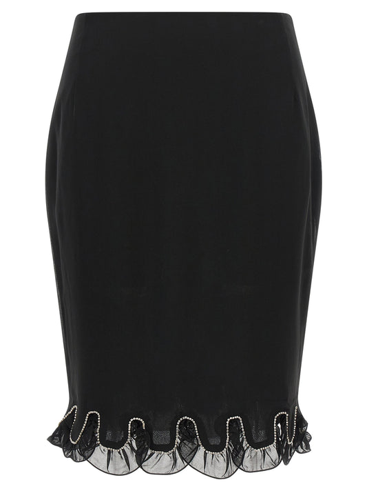 Chiffon flounces skirt