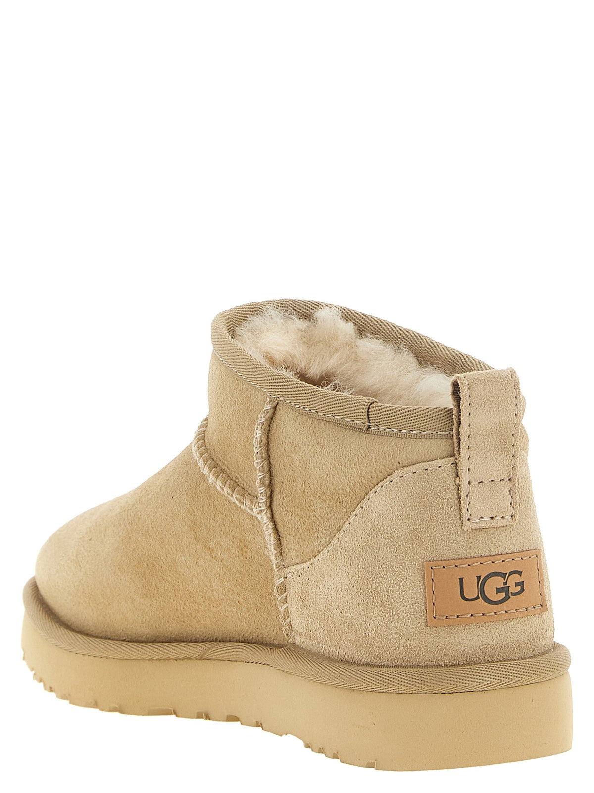'Classic Ultra Mini' beige ankle boots