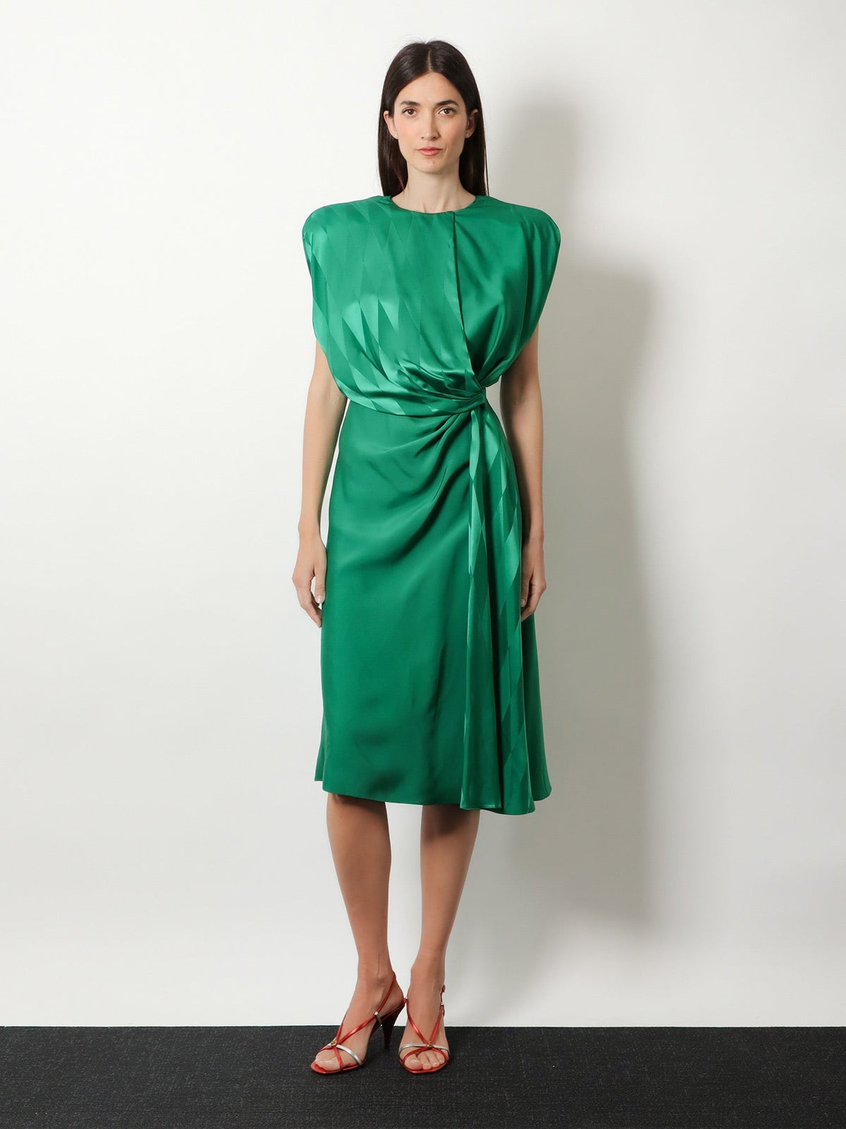 Cocktail viscose and silk dress
