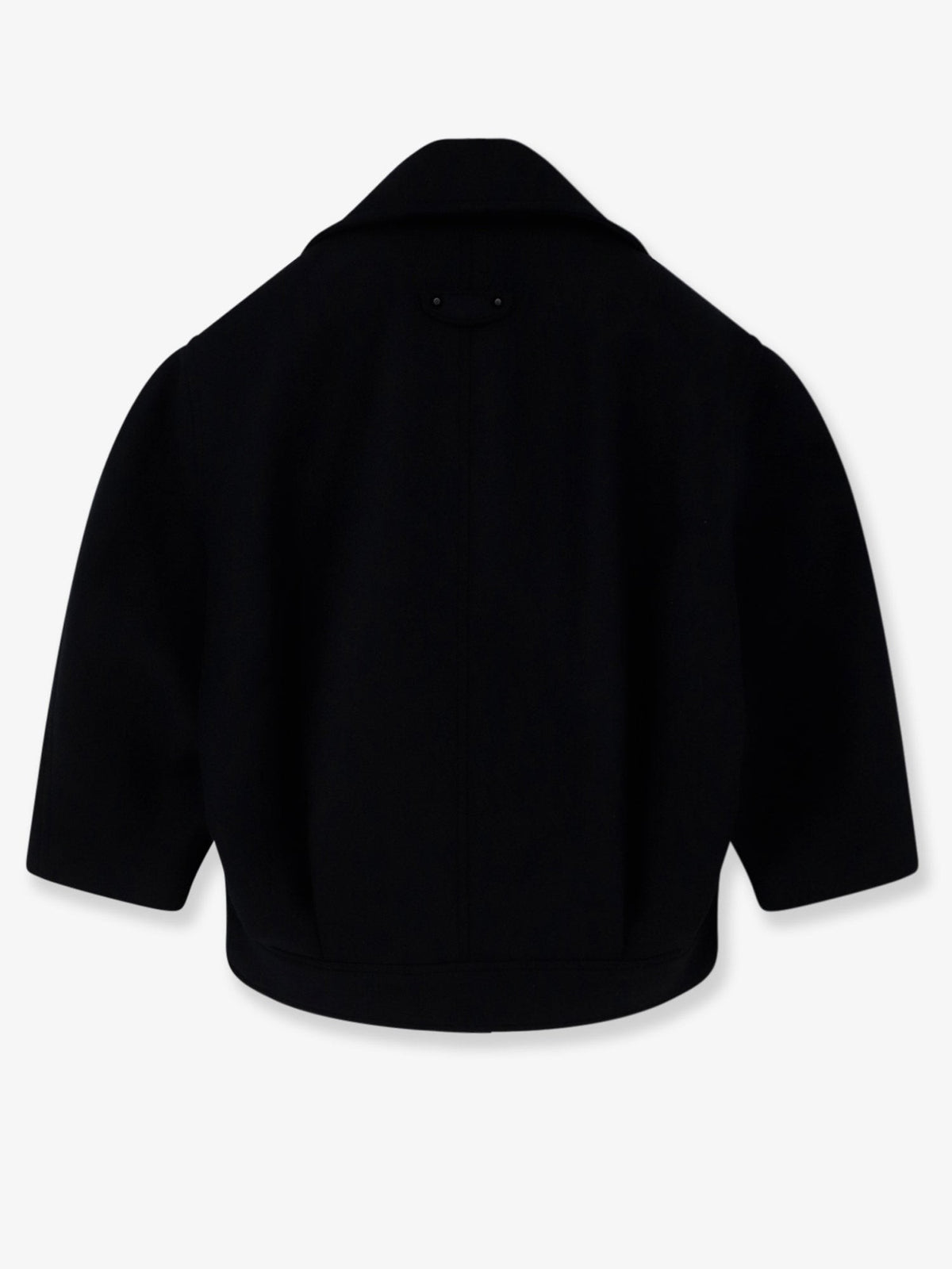 Compact double-wool cocoon peacoat