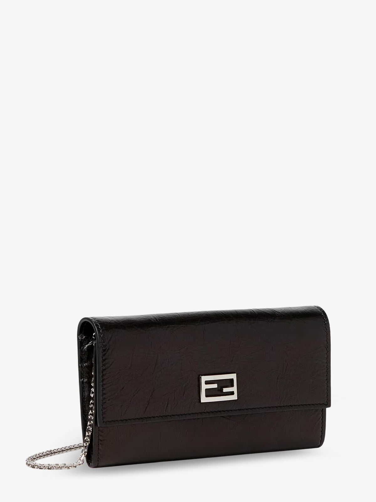 Continental crackled leather wallet