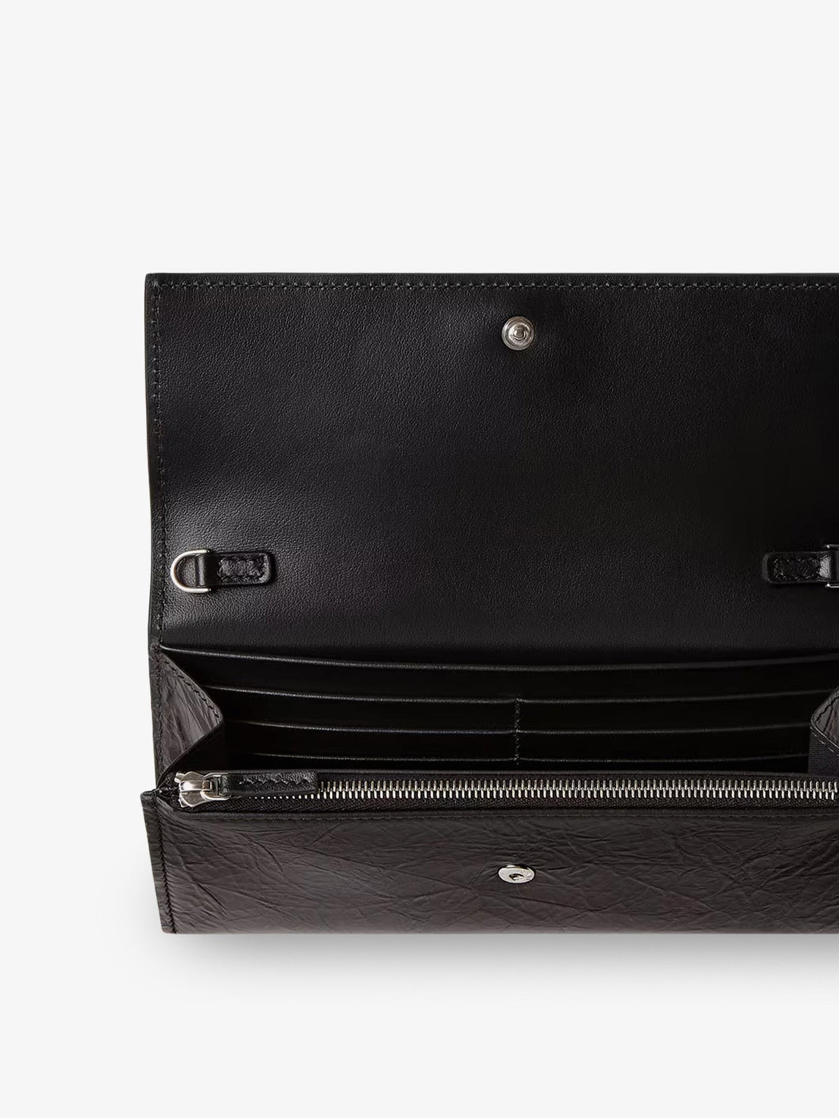 Continental crackled leather wallet