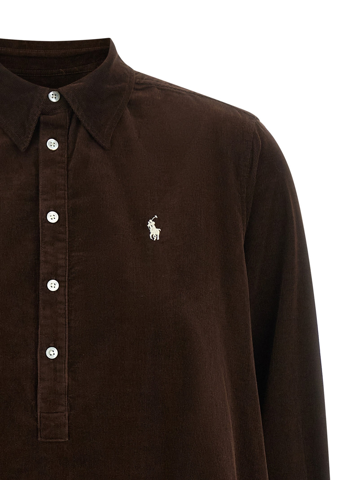 Corduroy dress with embroidery