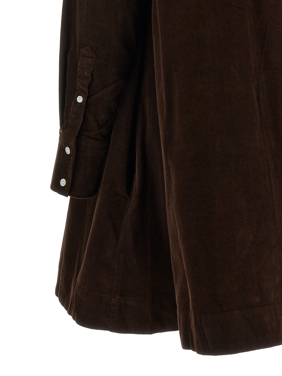 Corduroy dress with embroidery