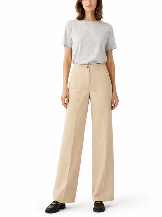 COTTON AND LINEN TAILORED PANTS