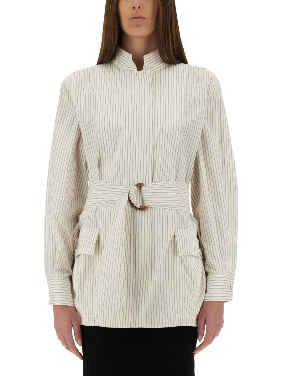 COTTON AND SILK BLOUSON
