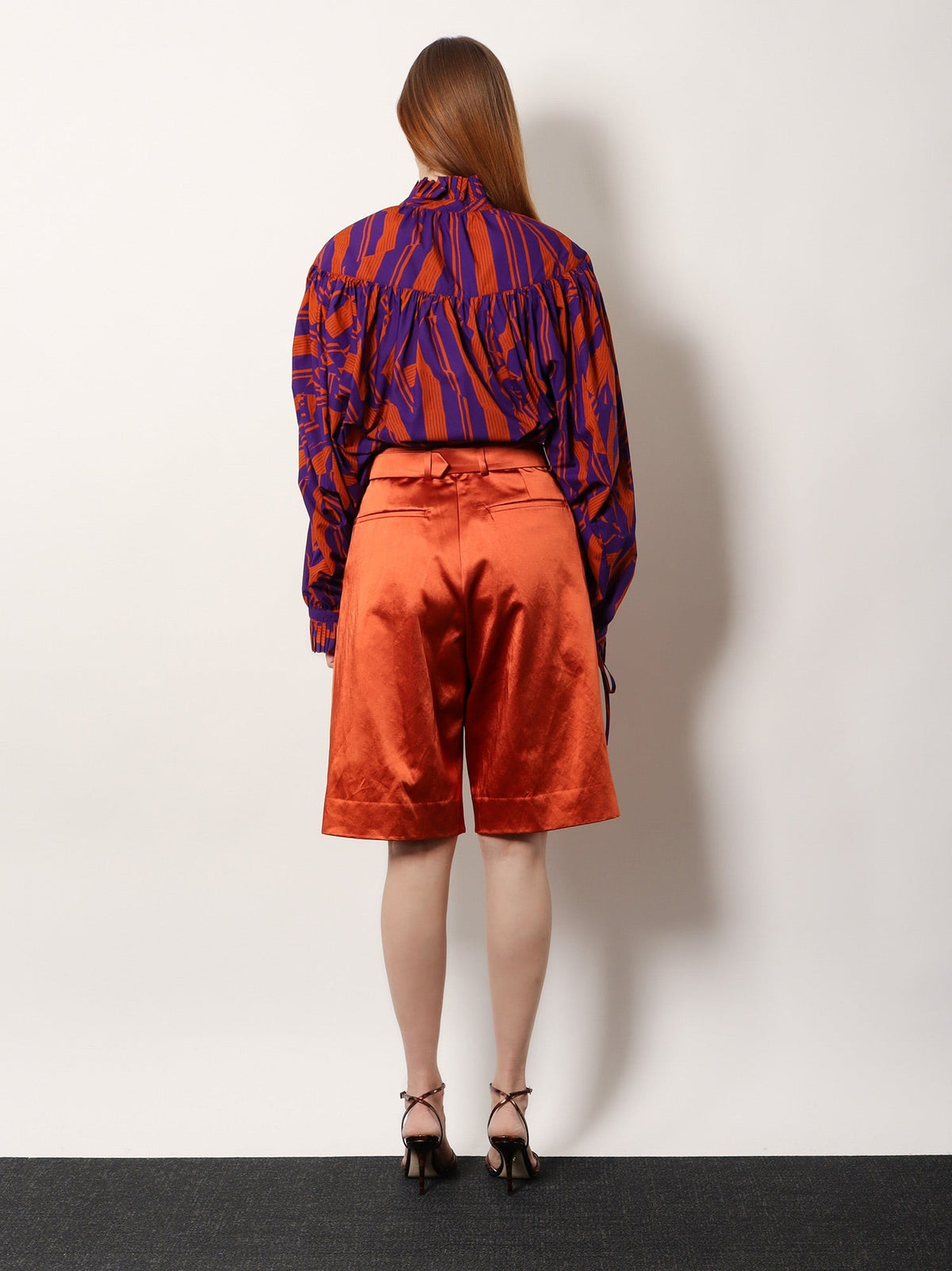 Cotton blend bermuda shorts