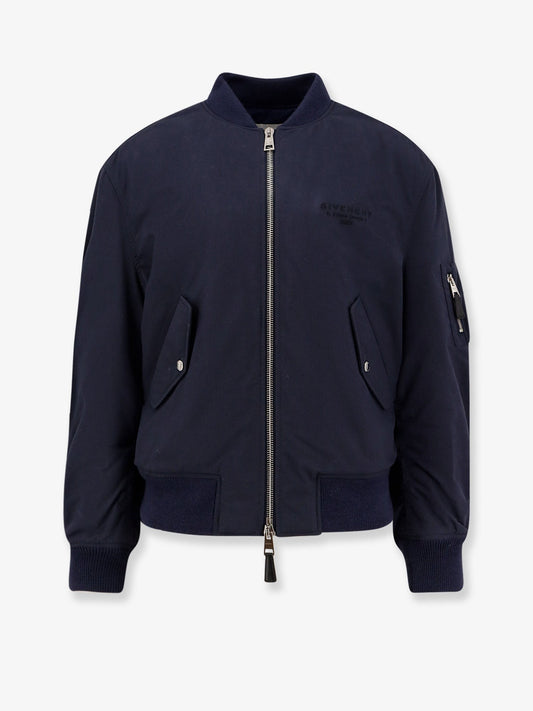 Cotton blend bomber jacket
