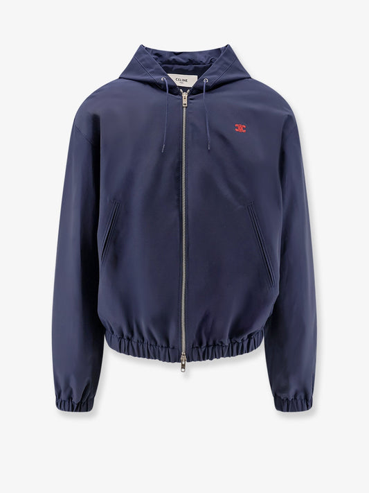 Cotton blend hooded jacket
