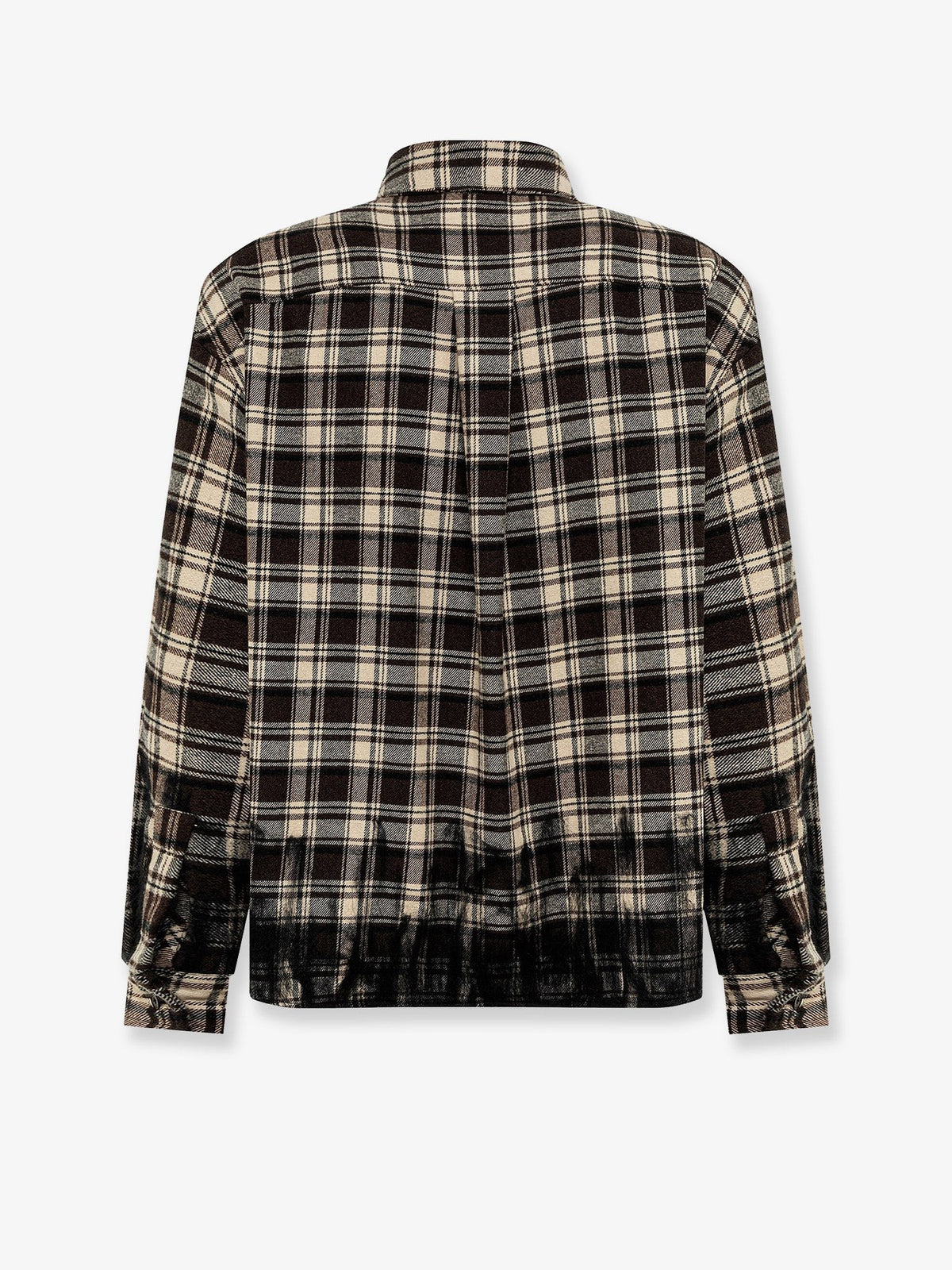 Cotton blend shirt with check pattern
