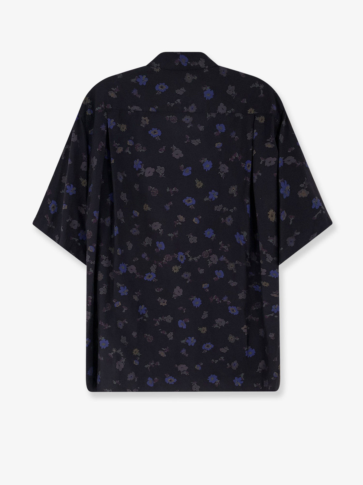 Cotton blend shirt with floral print