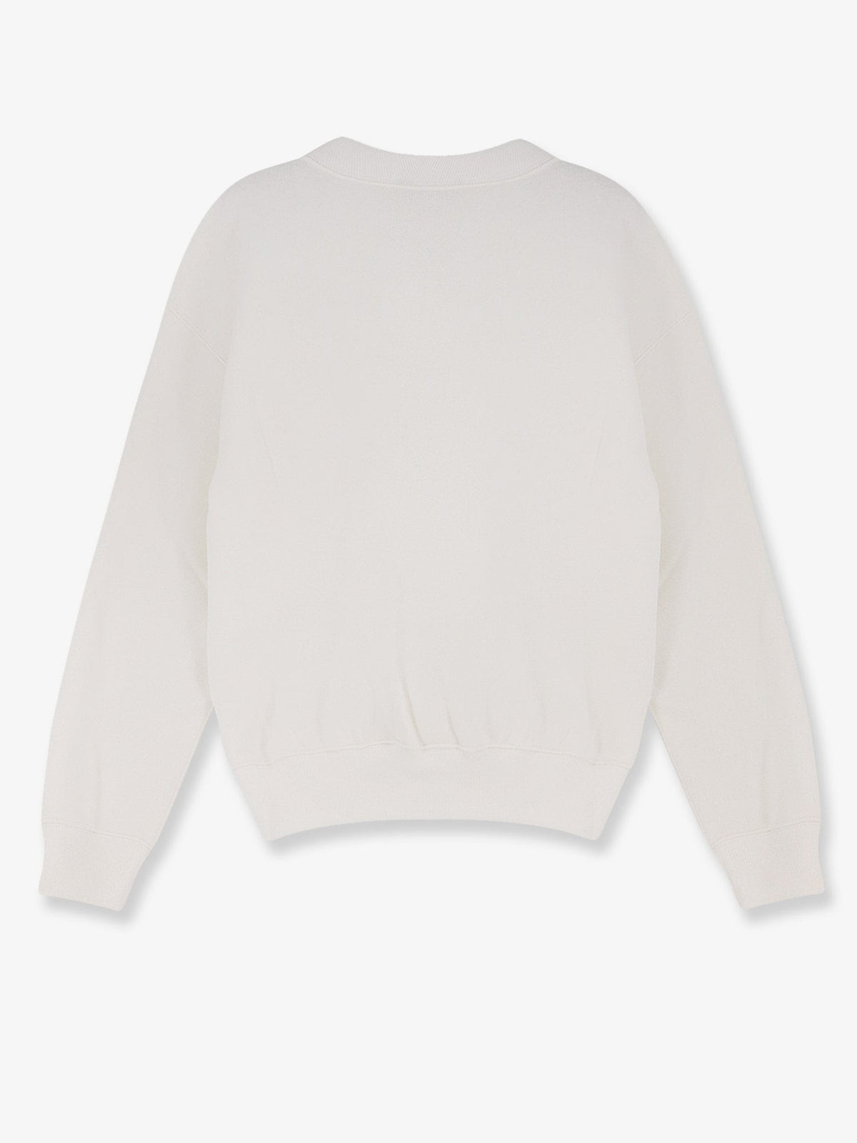 Cotton blend sweater with embroidered logo on the front