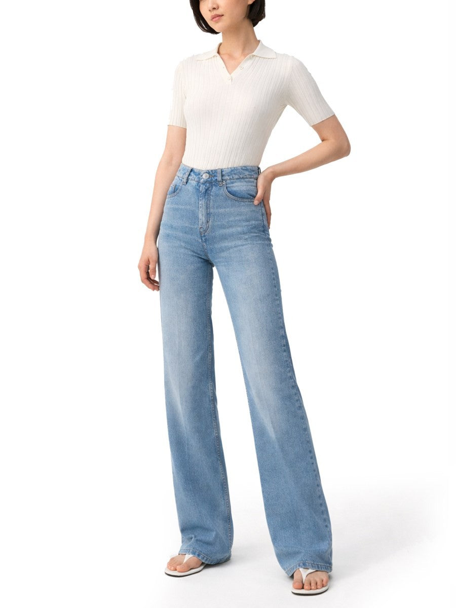 COTTON FLARED JEANS