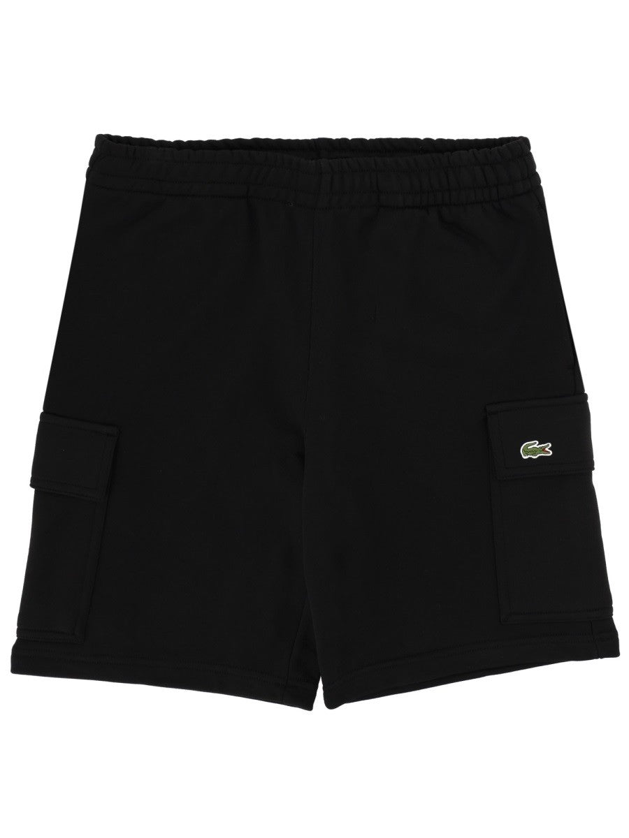 COTTON FLEECE CARGO SHORTS