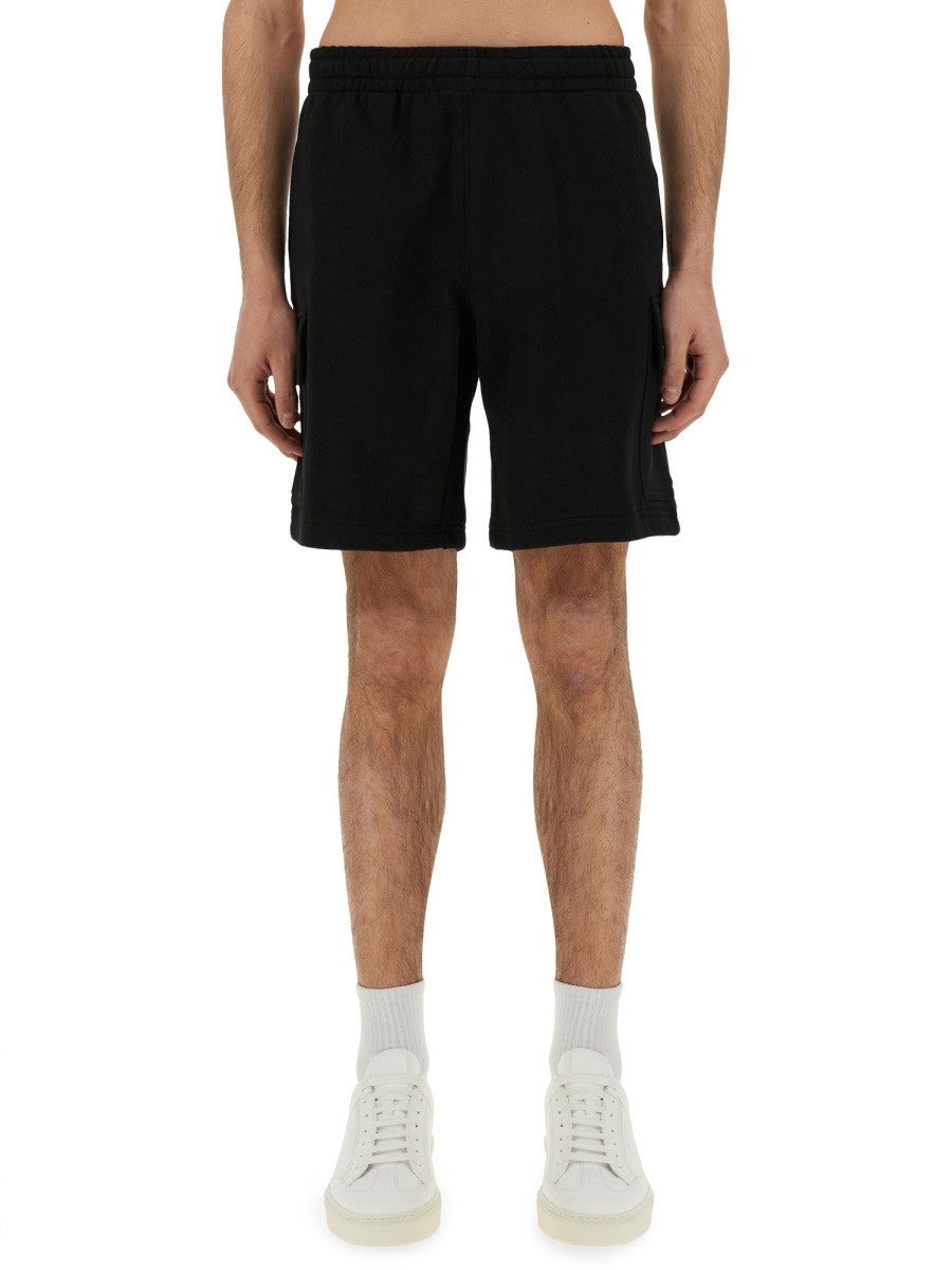 COTTON FLEECE CARGO SHORTS