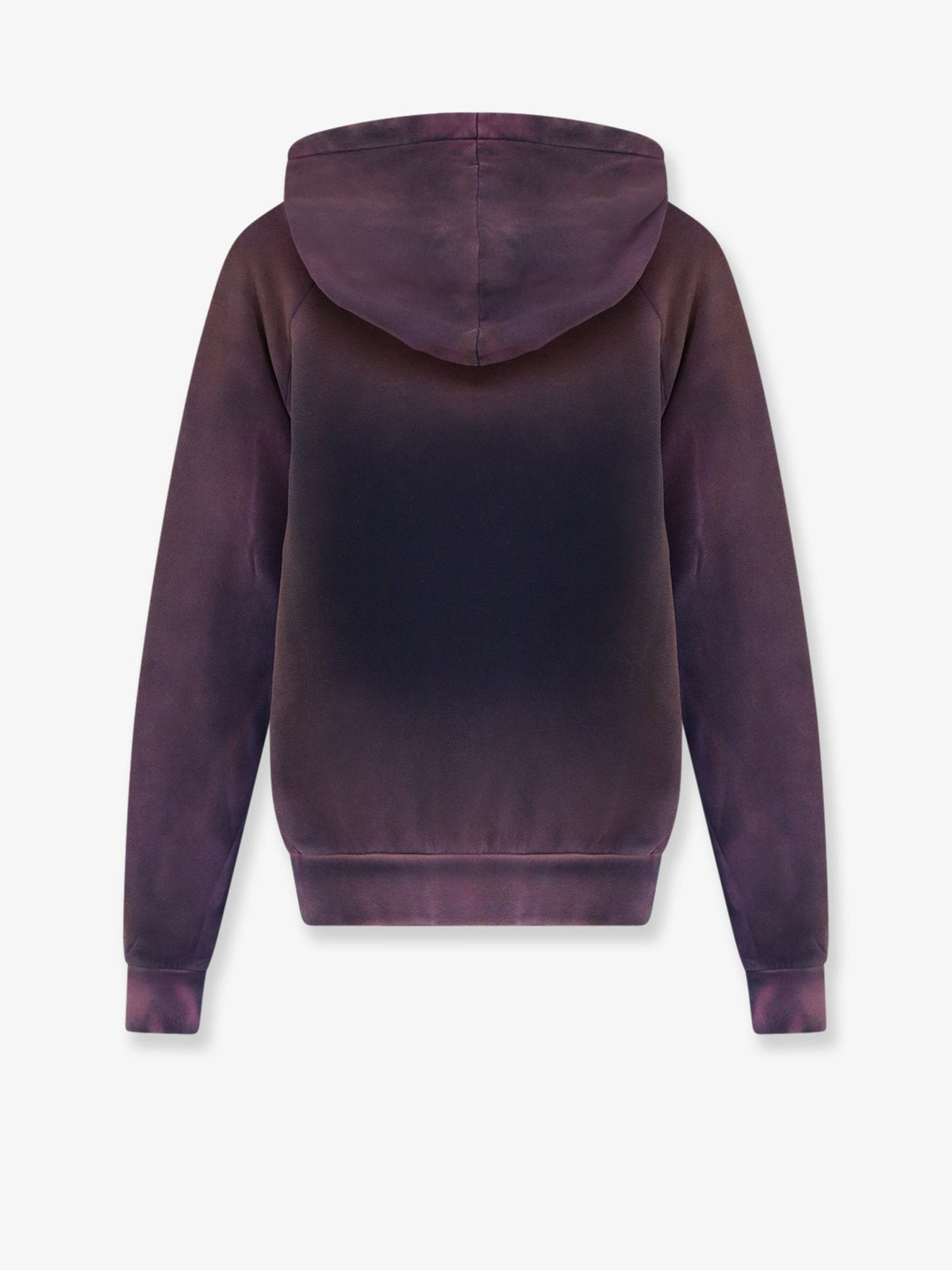 Cotton hoodie with washed-out effect