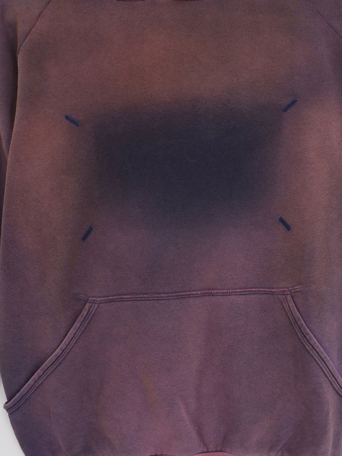 Cotton hoodie with washed-out effect