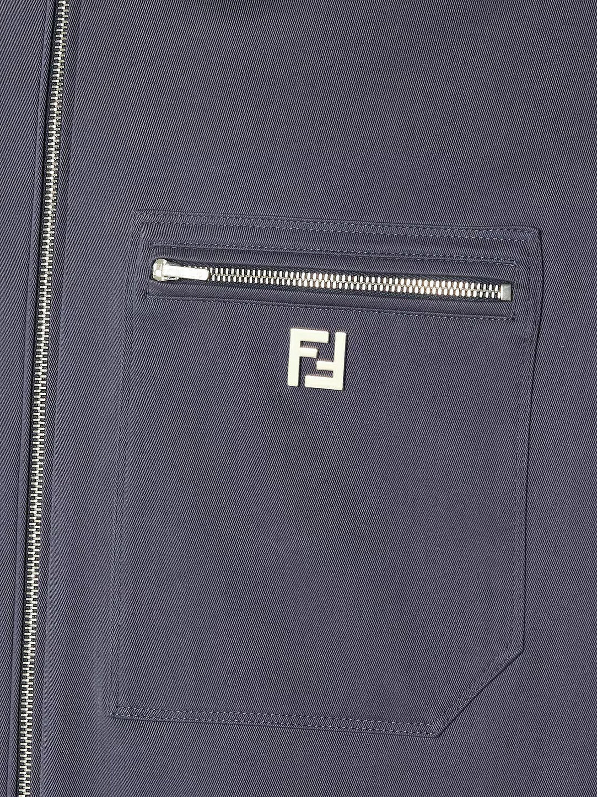 Cotton jacket with FF detail