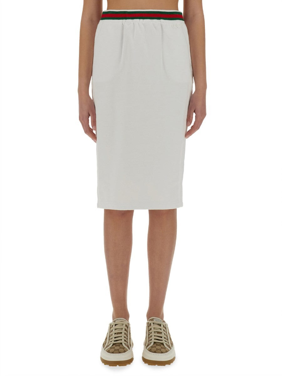 COTTON JERSEY SKIRT
